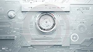 Futuristic Technology Interface, HUD Data Panel, Abstract Tech Backdrop