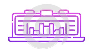 Futuristic Digital Interface with Data Graphs for Tech UI UX Design, vector design Generative AI