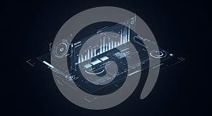 Futuristic Holographic Data Interface