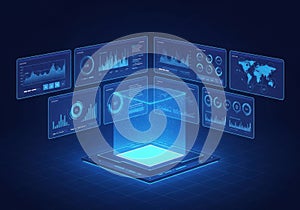 Advanced data integration interface with multiple floating screens