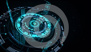 abstract technology background with globe