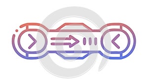 Futuristic Digital Interface HUD Control Icon, vector design Generative AI