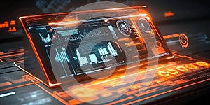 Futuristic digital interface representation