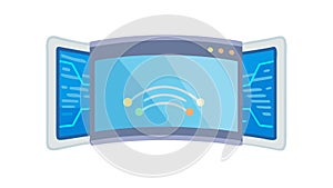 Futuristic Digital Interface Screen Vector. High-Tech UI UX Design Element, vector design Generative AI