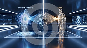 Futuristic digital interface showcasing advanced technology and