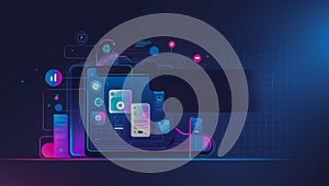 Futuristic Digital Interface with Smart Applications