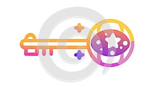 Futuristic Digital Key Innovation Technology Icon, vector design Generative AI