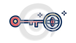 Futuristic Digital Key: Secure Access Tech Innovation Device vector design Generative AI