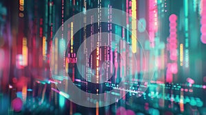 The futuristic digital matrix.AI generated image