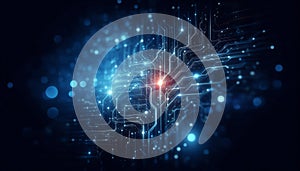 futuristic digital network background with technological connections