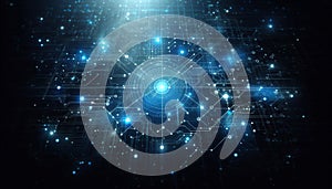 futuristic digital network background with technological connections