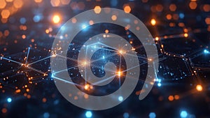 Futuristic Digital Network Concept