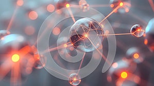 Futuristic Digital Network Connection