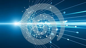 Futuristic Digital Network Connection Background