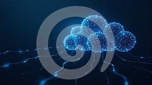 Futuristic Digital Network Connection