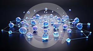 Futuristic Digital Network and Data Connection