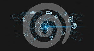 Futuristic Digital Network - Global Connectivity, Data Flow, and Technological Advancement