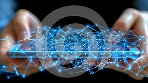 Futuristic Digital Network Interaction on Smartphone