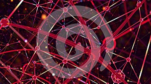 Futuristic Digital Network Visualization