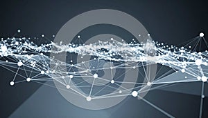 Futuristic Digital Plexus Network Connection