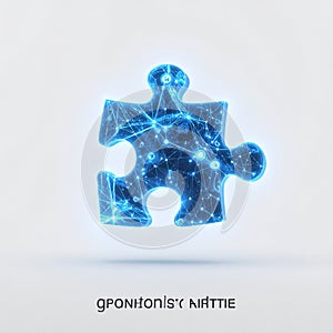 Futuristic Digital Puzzle Solution Concept