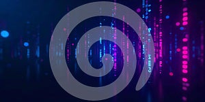 Futuristic Digital Rain Abstract Data Stream Background