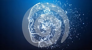 Artificial Intelligence Human Head Network Disintegration