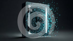 Digital safe with binary code and lock