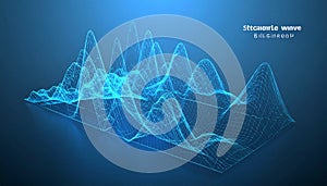 Futuristic Digital Sound Wave Visualization