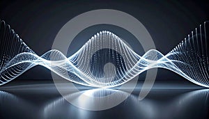 Futuristic Digital Sound Wave Visualization