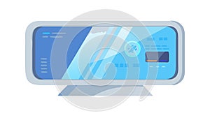 Futuristic Digital Tablet Screen Icon, vector design Generative AI