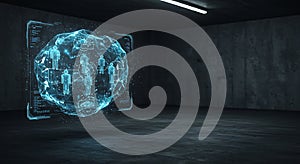 Futuristic digital teamwork and human connectivity