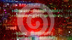 Futuristic Digital Technology Vector Background. Cyber Attack, Ransomware, Malware, Scareware photo
