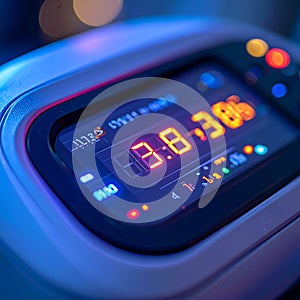 Futuristic Digital Timer Countdown Display