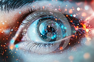 Futuristic Digital Vision: A Close-Up of Technological Innovation