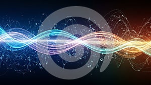 Abstract Digital Waveform With Vibrant Colors and Dynamic Patterns