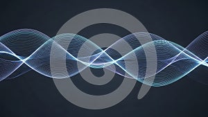 Futuristic Digital Waves Pattern Glowing Cyber Lines Abstract Neon Blue Purple Data Flow Visualization