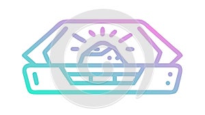 Futuristic Display Device: Innovation and User Interface, vector design Generative AI