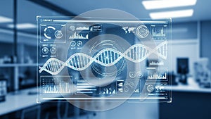 Futuristic DNA Analysis Interface