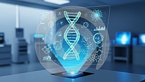 Futuristic DNA Analysis Interface