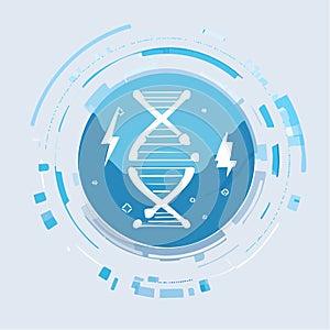 Futuristic DNA Technology Interface Icon