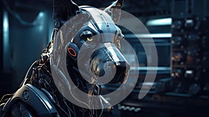 Futuristic Dog in Sci-Fi Setting