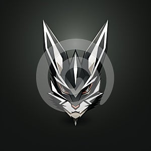 Futuristic Dracopunk Rabbit Logo Design photo