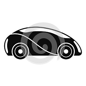 Futuristic driverless car icon, simple style