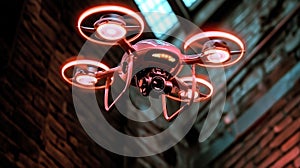 Advanced Cyberpunk Surveillance Drone