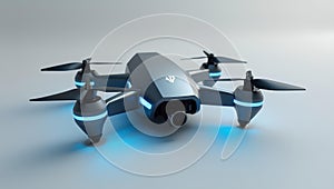 Futuristic Drone With LED Lights