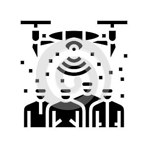 futuristic dystopia cyberpunk glyph icon vector illustration photo