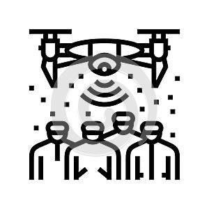futuristic dystopia cyberpunk line icon vector illustration photo