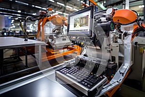Futuristic Efficient smart Automation robot revolution production replace human AI-power learning tech dynamic Intelligent robot