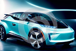 The Futuristic Electric Car Revolutionizes the Road. Future Unleashed. Generative AI